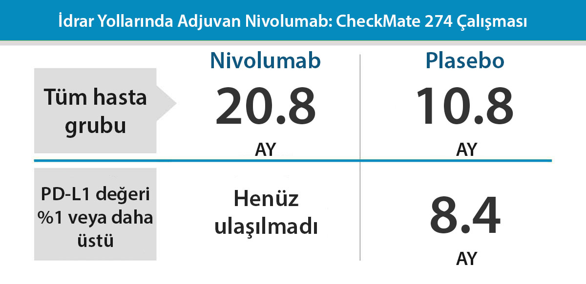 checkmate 274 calismasinda hastaliksiz sagkalim sureleri mesane adjuvan nivolumab 503425