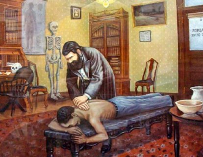 D.D. Palmer ve Kiropraktik (Kayropraktik) Uygulama 1895 