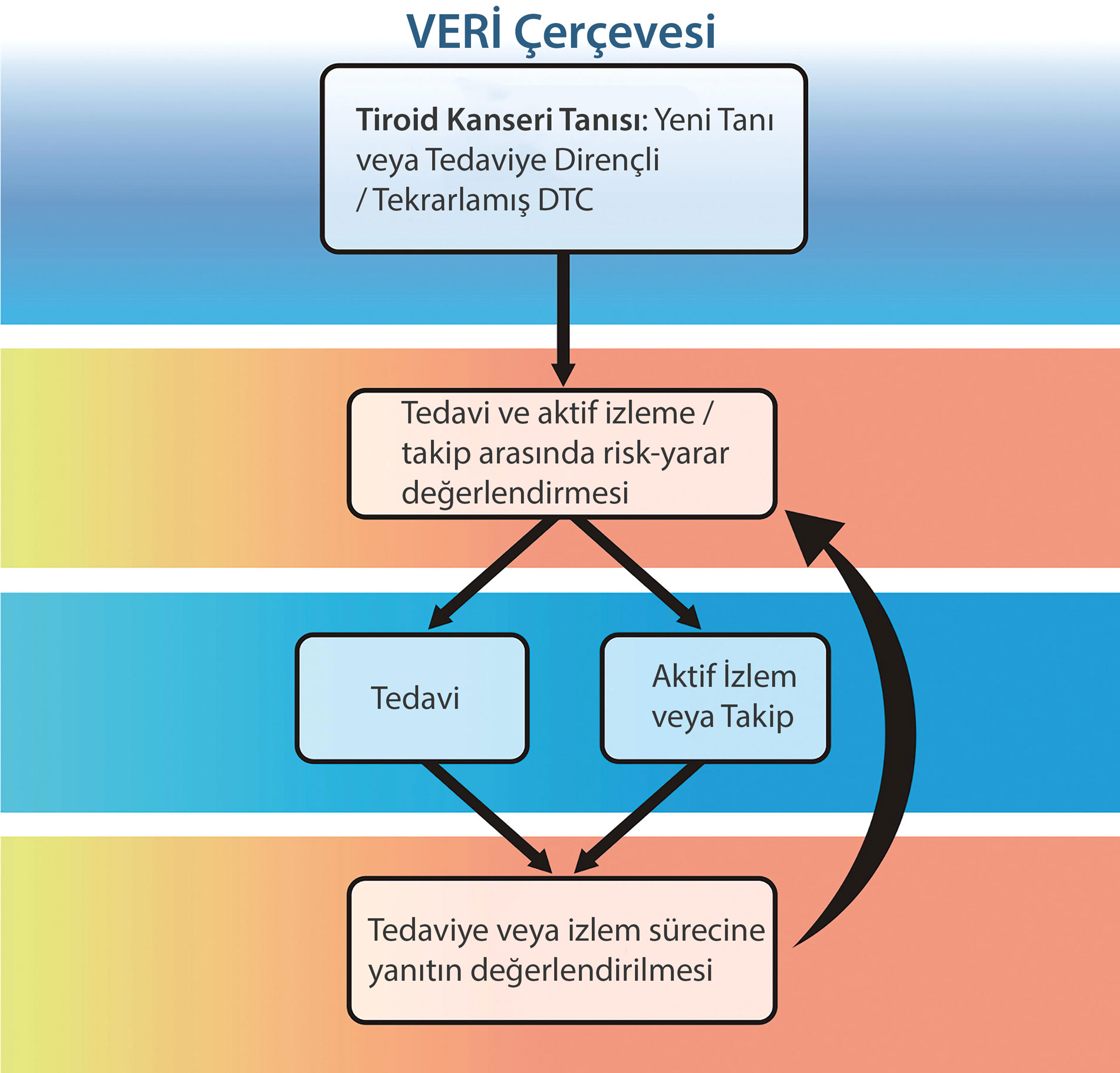 DATA Framework After Differentiated Thyroid Cancer DTC Diagnosis Risk–Benefit Analysis Treatment or Active Surveillance Decisions and Response Assessment Flowchart