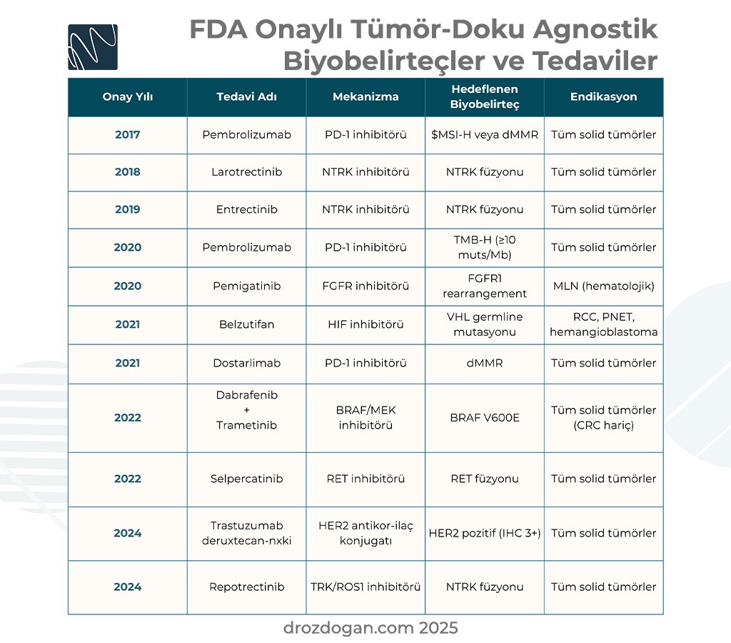 fda onayli tumor doku agnostik biyobelirtecler ve tedaviler 81181