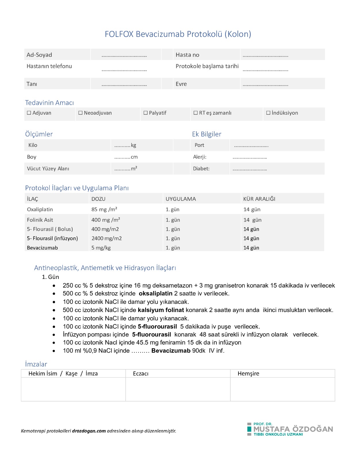 FOLFOX-BEVACIZUMAB-BEHANDLUNGSPROTOKOLL