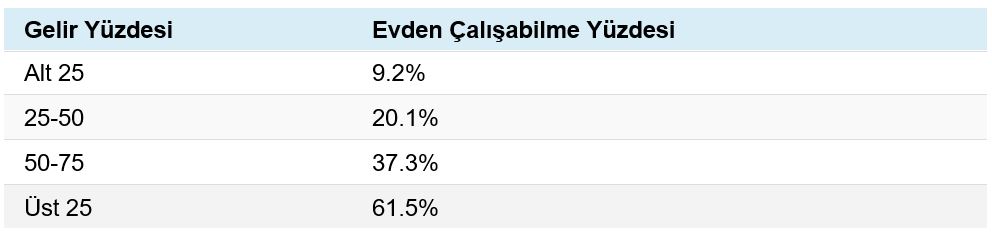 gelire gore evden calisabilme yuzdesi 474786