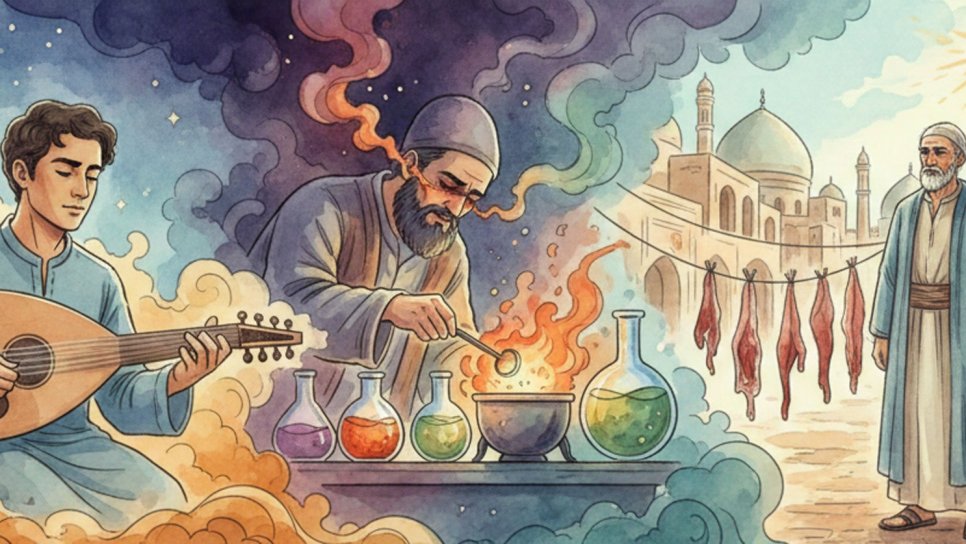 من الخيمياء إلى الطب: تحوّل الرازي وتجربة اللحم