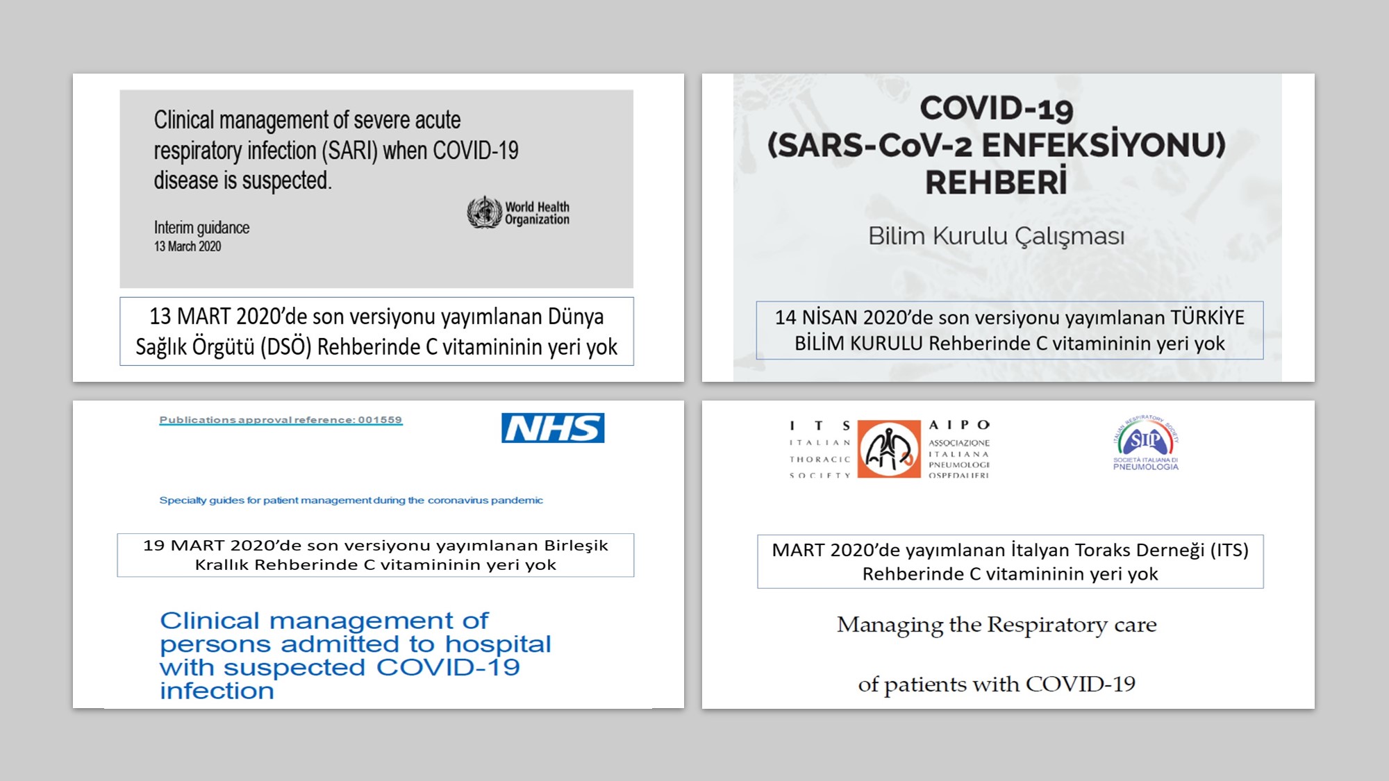 high-dose vitamin C is not included in national or international covid 19 treatment guidelines