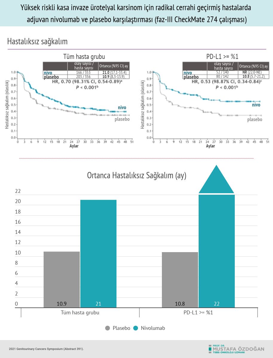 checkmate 274 mesane kanserinde adjuvan immunoterapi nivolumab opdivo hastaliksiz sagkalim suresi
