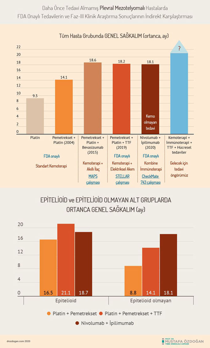 daha once tedavi almamis plevral mezotelyomali hastalarda fda onayli tedavilerin ve faz III klinik