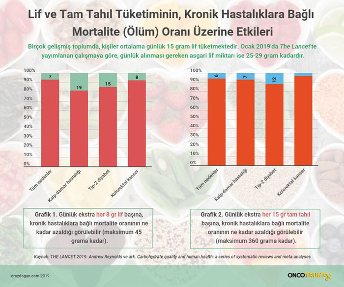 lif ve tam tahil tuketiminin kronik hastaliklara bagli mortalite orani uzerine etkileri