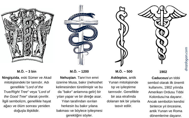 tıbbın sembolleri ningişzida ningishzida nehuştan nehushtan asklepios asası caduceus nedir